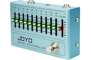 JOYO EQ Pedal 10 Band Equalizer (31.25Hz-16kHz) for Electric Guitar & Bass Including 4-string/ 5-string / 6-string/ 7-string 