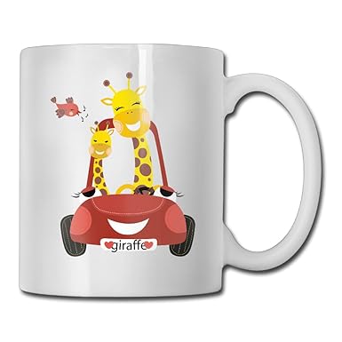 Amazon Co Jp 幸せなキリン おしゃれ マグカップ カップ コップ 耐熱