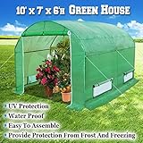 BenefitUSA Hot Green House 10'x7'x6' Larger Walk In Outdoor canopy gazebo Plant Gardening Greenhouse