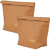 Hlimior 2 Pack Insulated Lunch Bag, Reusable Large Lunch Tote Made from Durable Tyvek, Water-Resistant Thermal Cooler Bag for Adults, Men, Women, Office, Work, Picnic