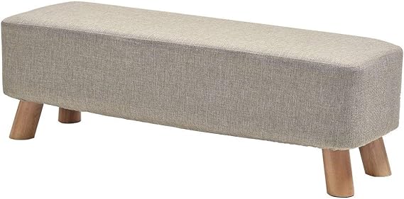 FVGH Reposapiés, Soporte Rectangular de Madera Maciza Almohadilla de