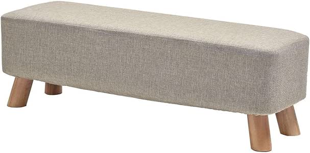 FVGH Reposapiés, Soporte Rectangular de Madera Maciza Almohadilla de