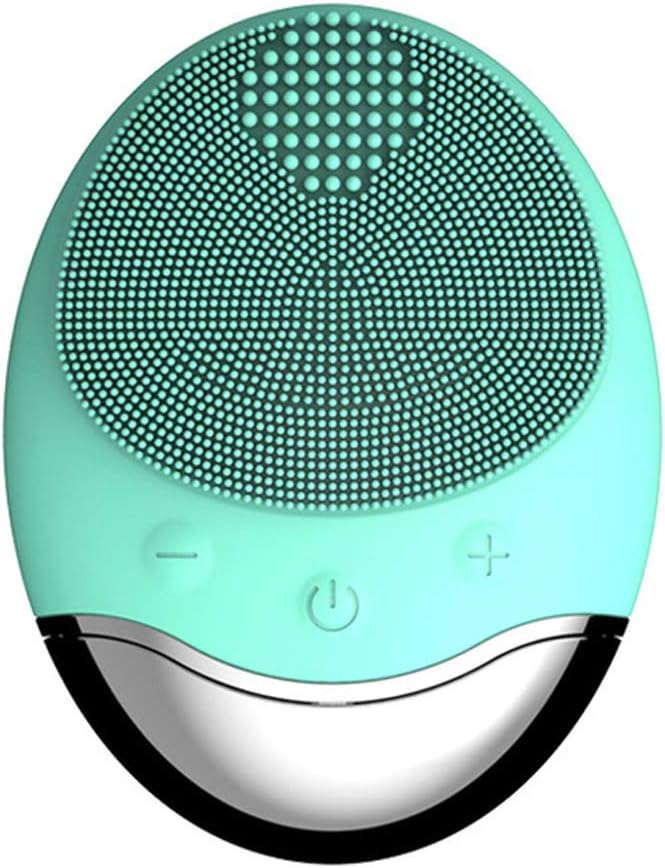 LNNL Electric Wireless Face Cleaning Brush, Anion Waterproof Bamboo Charcoal Silicone Face Wash Cleaning Massage Brush, Wireless Inductive Charging