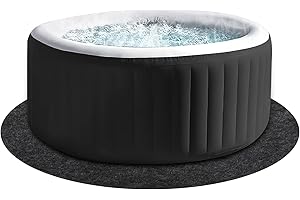 NOVWANG 72 Inch Hot Tub Mat, Large Washable Above Ground Protector Thickening Pad Water Absorb with Slip-Proof Backing, Inflatable Hot Tub Accessories for 71" Dia Below Outdoor Indoor Hot Tubs