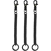 PATIKIL Retractable Coil Springs Keychain, Anti-lost Key Chain Lanyard Cord with Plastic Lobster Clasp Keyring