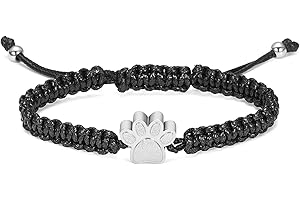 constantlife Cremation Bracelet for Pets Ashes - Dog Paw Pendant Bangle Stainless Steel Memorial Urn Jewelry