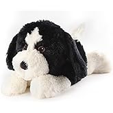 Border Collie Dog Plush Stuffed Animal, Microwave Heating Pads Animal for Cramps & Anxiety Relief, Heatable Cooling Lavender Scentsy Plush Buddy for Adults & Kids