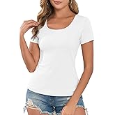 Womens Crewneck Casual Short Sleeve Basic T-Shirt Going Out Top