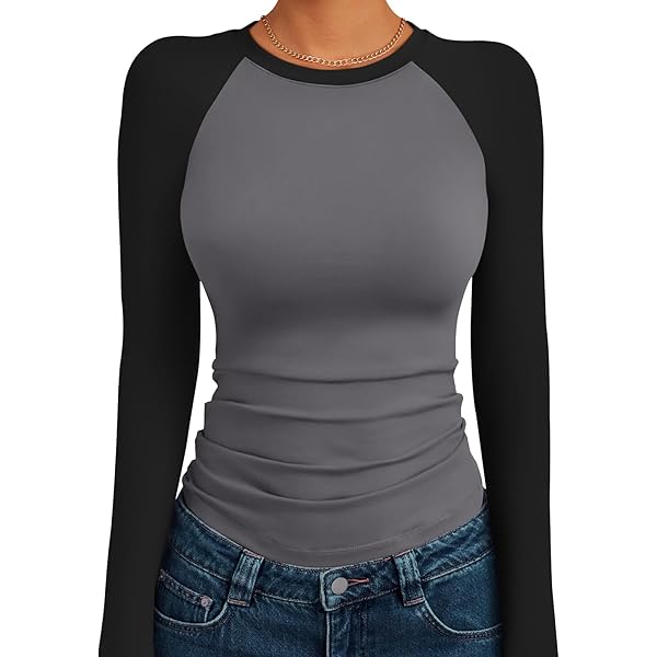 Kissfix Long Sleeve Shirts for Women Fall Winter Henley Tops