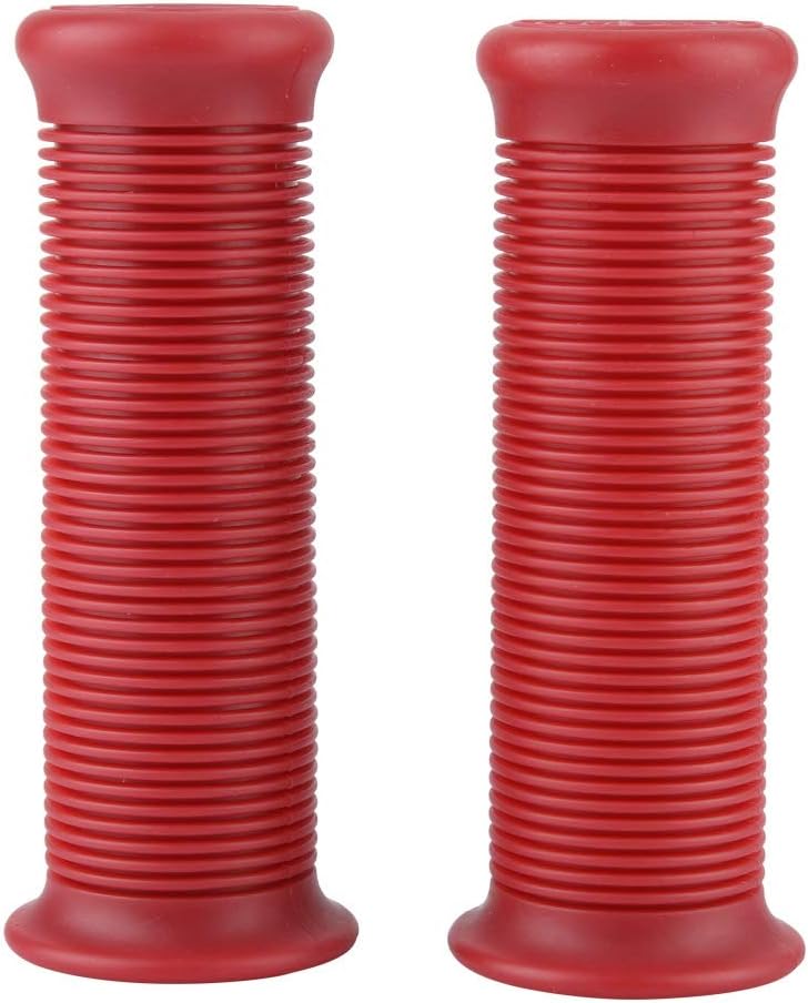 paire de 1 pouce 25mm universelle moto anti glissement Stripe Vintage TPU Poign/&eacute;e Grip guidon Fit pour la plupart des motos Gris fonc/&eacute; Akozon Poign/&eacute;e Grip