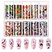 10 Sheets Halloween Art Nail Foil Transfer Stickers, Nail Decals Transfer Foil Box, DIY Decoration for Women and Kids, 10 Colors (Halloween Patterns)
