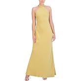 BCBGMAXAZRIA Women's Sleeveless Halter Neck Long Evening Dress