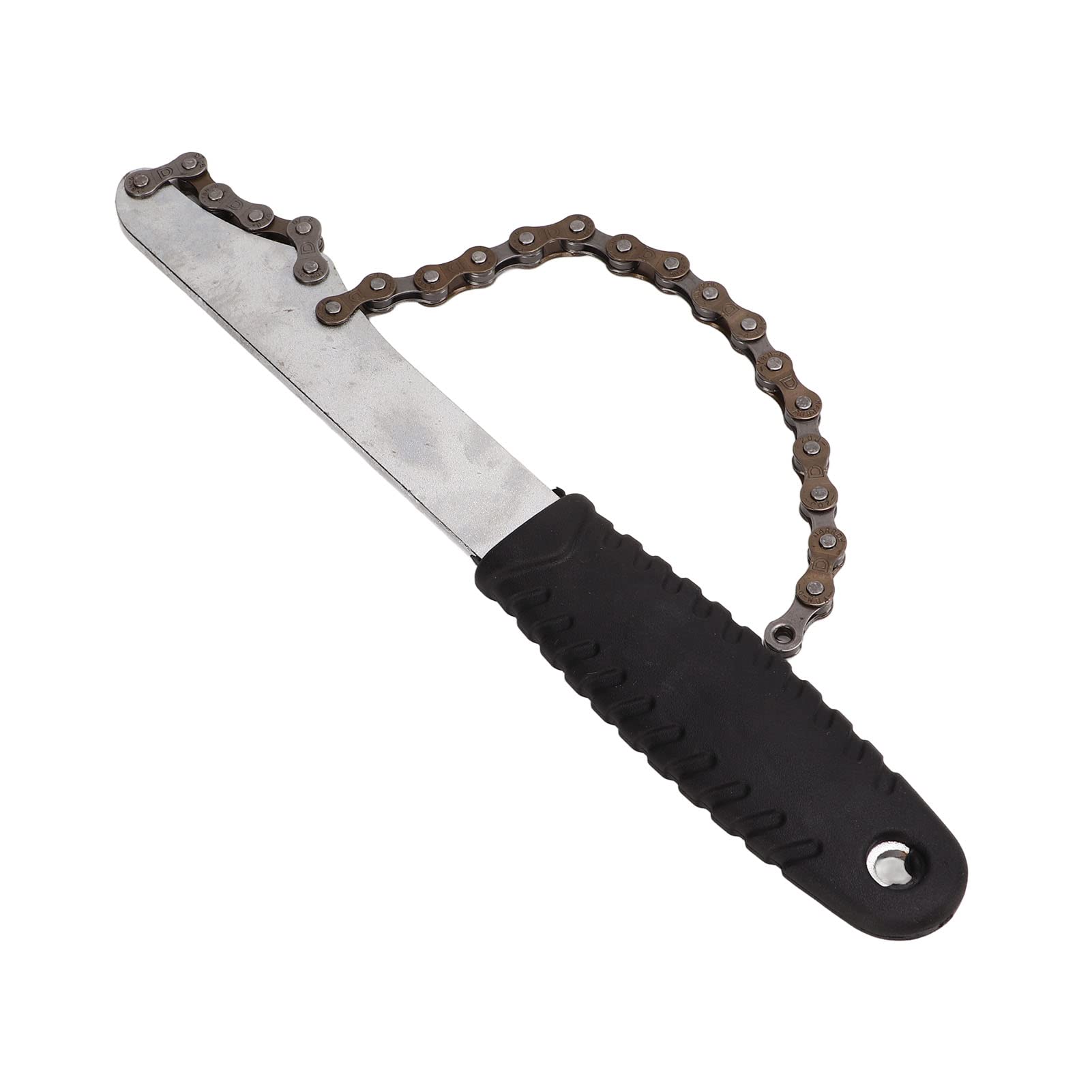 HERCHR Bike Chain Wrench, Bike Cassette Chain Wrench Steel Ergonomic Bike Chain Whip Freewheel Repair Tool for Mountain Road Bike