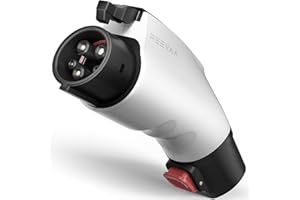 REEVAA Tesla to J1772 Charging Adapter [Max 60Amp & 15KW] Fit for All J1772 EVs, Military-Grade Charger Safety Adapter for Tesla Wall/Mobile/Destination Charger, with Dustbag, White