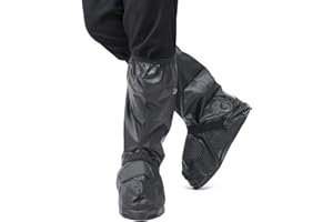 LIFE-C DJZSSXLW Rain Snow Waterproof Shoe Covers Motorcycle Boots Women Men Black (4XL)