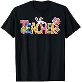 Easter Teacher Bunny Ears Teacher Life Easter Day Egg Women T-Shirt