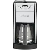 Cuisinart Grind &amp; Brew Automatic Coffeemaker, 12-Cup Glass, DGB-550BKNAS | Black coffee maker with glass carafe, built-in grinder, 24-hour programming, Brew Pause, auto shutoff &amp; gold tone filter