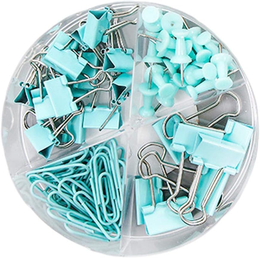 Ardorman 72 Pieces Metal Staples Gold Staples Paper Clips for School Supplies Office azure