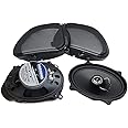 Hogtunes 3572-AA 5"x7" Front Speakers with Grills (2 Pack), Fits 1998-2013 Harley-Davidson Road Glide Models