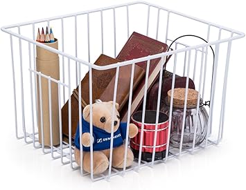 SANNO Organizador de los compartimientos de la cesta del almacenaje del