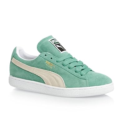 suede puma electric green