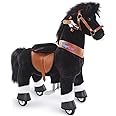 Ponycycle Kids Ride Horse Riding Horses for 3-5 Years Old Horse Ride on Toy with Brake(30" Height/Size 3 Classic Model U) Children Ride-on Pony with Wheels Plush Giddyup Boys & Girls Gifts Ux326