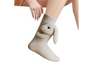 3D Knit Animal Socks, Kids Fuzzy Socks, Cute Plush Animals Fuzzy Hugging Design Sock, Warm Cozy Christmas Gifts