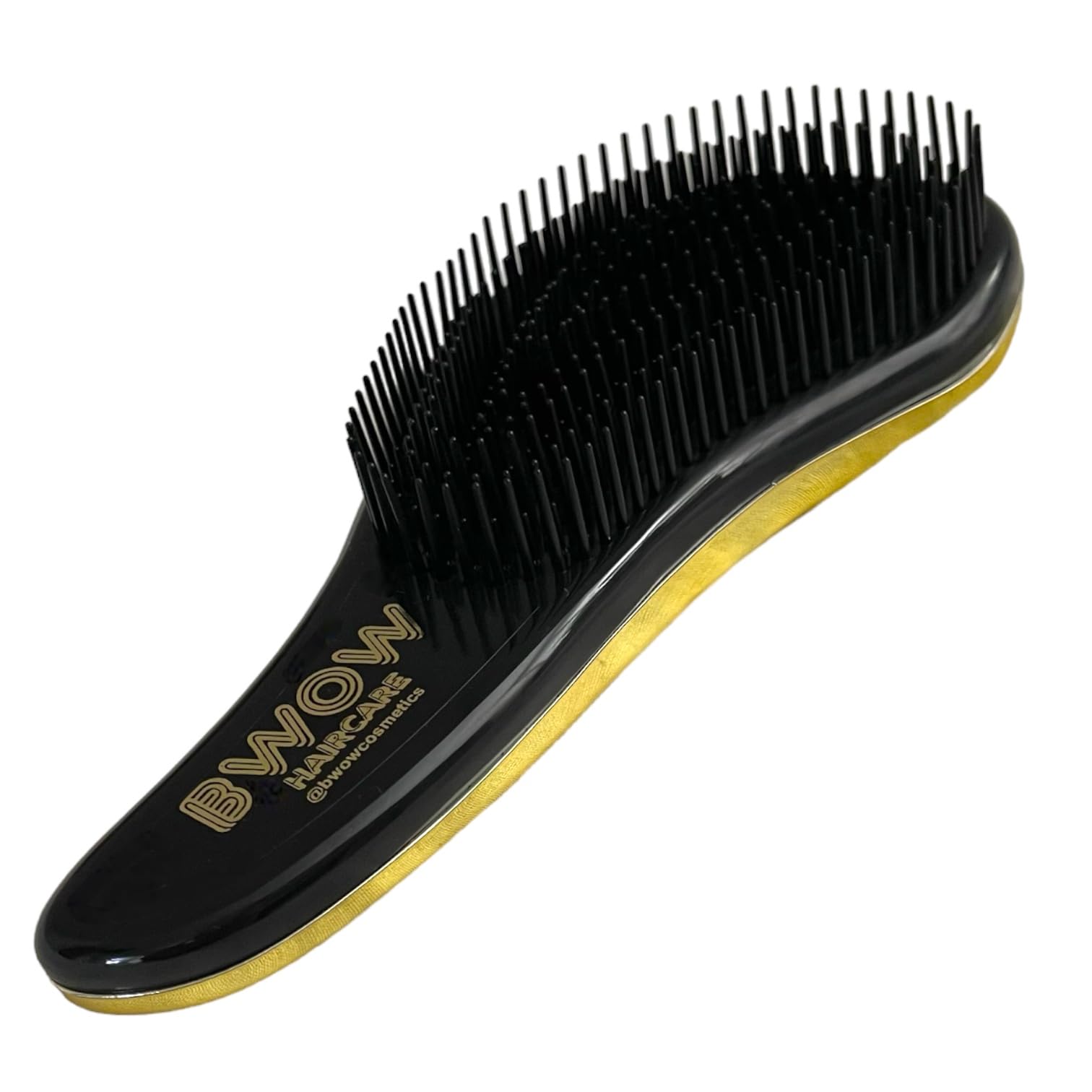 Professional Hair Brush Detangler Ultra Gold | Flexi Glide Bristles Hair Brush for Hair Extensions - Normal Hair | Travel Hair Brush | Compact Brush for Men, Women and Children