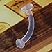 BODYA 8-10pcs Belly Button Navel Ring Piercing Retainers Clear Bioplast Belly Retainers Lot 14g (White-10pcs)