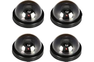 JOOAN 4 Pack Fake Camera Dummy Dome Security Camera Fake Indoor Camera Hemisphere Type Home/Store Surviellance Equipment with
