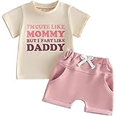 Hnyenmcko Toddler Baby Girl Boy Summer Outfits Short Sleeve Letter Print T Shirt Shorts Sets 2Pcs Cute Baby Clothes