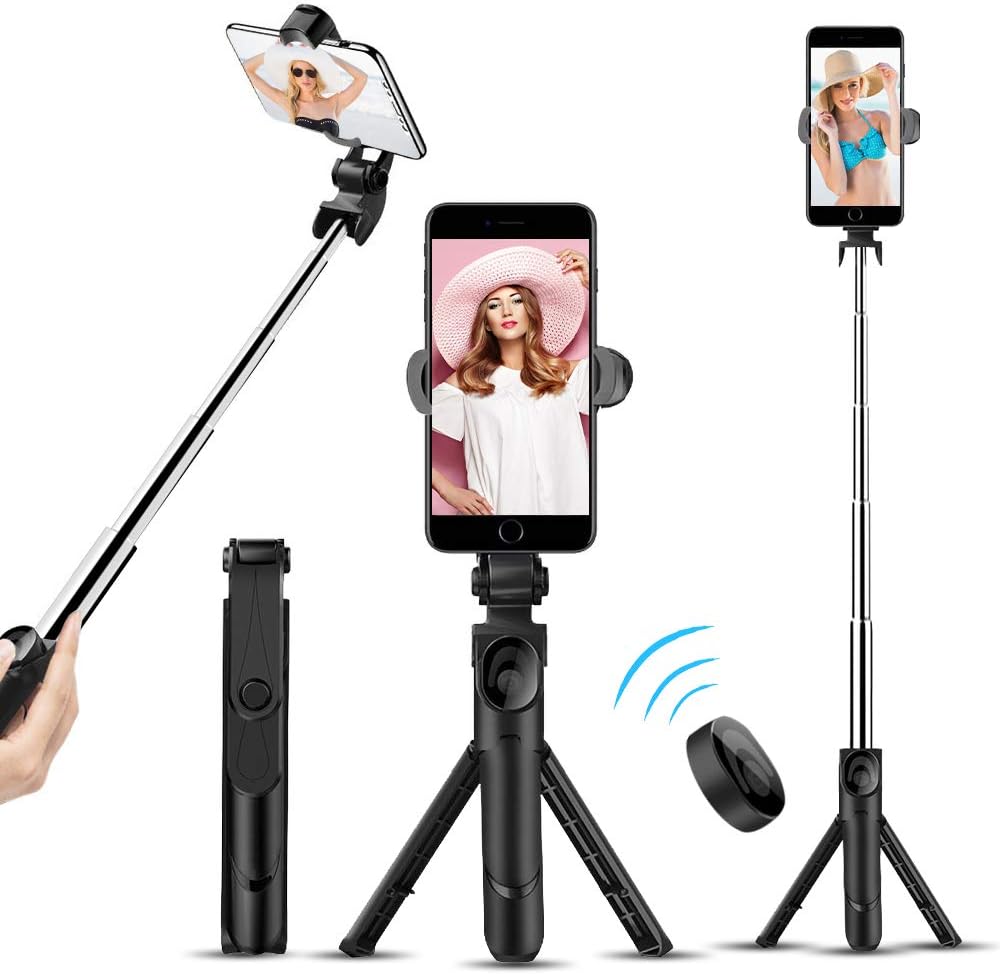 Phone Tripod, VINSIC Selfie Stick Tripod with Bluetooth Remote for iPhone, Cellphone Tripod for iPhone 11/11PRO/X/Max/8/7/6, Galaxy S8 S9 Plus Note 8, Huawei Android Phone and Camera : Camera & Photo