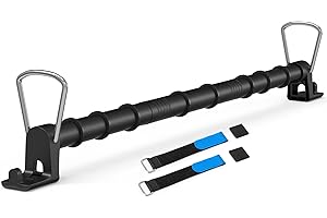 ICEFUN Heavy-Duty Car Clothes Hanger Bar Holds 50 Clothes, Telescopic Clothes Rack for Car Travel (28"-60") Fits Vehicles, SUVs with 2 EVA Anti-Skid Pads & 2 Hook and Loop Straps（Hold Up to 70lbs）