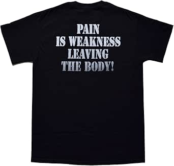 Amazon.com: USMC Pain is Weakness Leaving the Body T-Shirt: Clothing