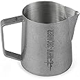 MHW-3BOMBER Latte Art Pitcher Stainless Steel Milk Frothing Pitcher Steamed Espresso Cup Barista Pitcher (Silver Spot, 16.9oz/500ml) P5026SS-OS