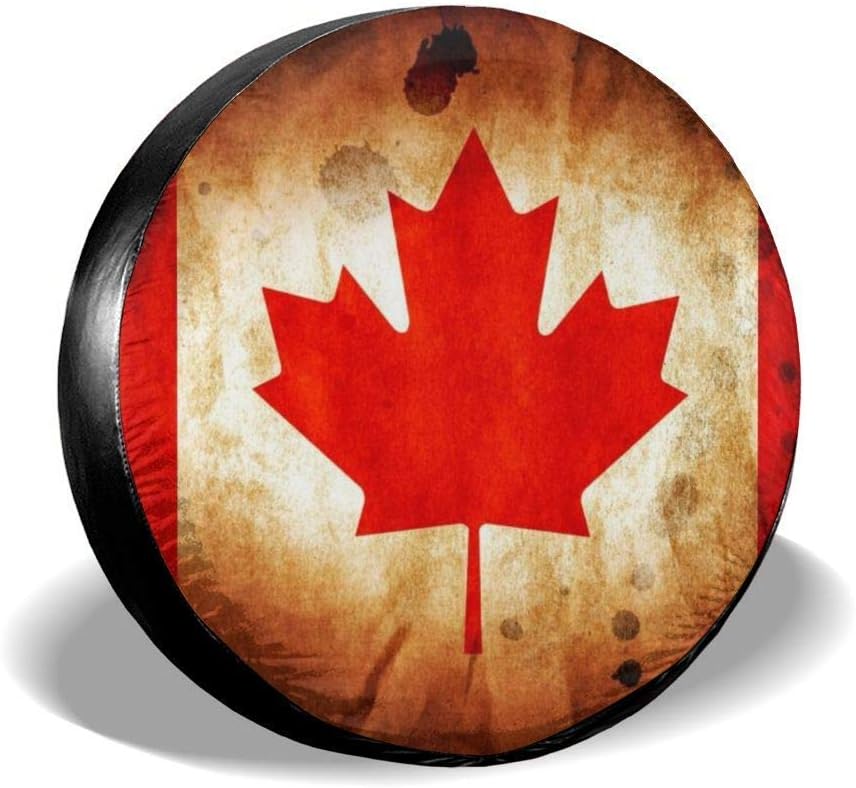 Vbnbvn Flag of Canada Tire Cover Polyester Universal Vehicle Accessories