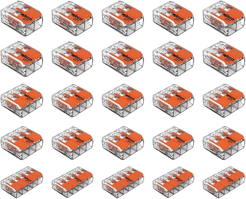 Wago 221 Splicing Connector Pocket Pack 2/3/5 Port 12-24 AWG Transparent