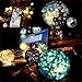 Dealbeta Battery Handmade Rattan Ball String Lights 20 Warm White LED Christmas Indoor String Fairy Lights for Bedroom, Wedding, Party [ Rattan Ball's Diameter:5cm/2.04 in ] -- Lake Green