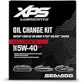 Sea-Doo OEM XPS 4-Stroke 5W-40 FULL Synthetic Blend Oil Change Kit for 1500cc Or More Engines, 779251 Superseded/New #9779486