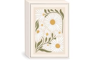Lady Jayne All Occasion Blank Boxed Note Cards, with Gold-Foil Lined Envelopes and Embossed Details – 5” x 3.5” each, Set of 12 Cards – Flower Market Daisy (80910)