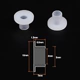 sourcing map 12pcs Nylon Flanged Sleeve Bushings 4mm Bore 5mm OD 7mm Length view 2