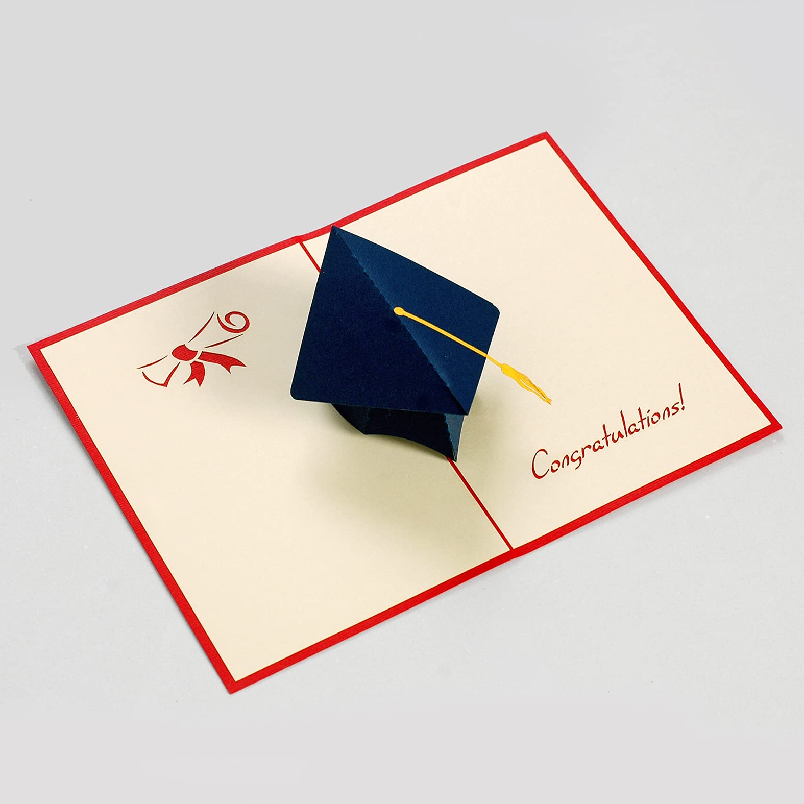 Graduation Pop Up 3D card. A Delightful surprise greeting card congratulations gift for Graduates and Students. 10cmx15cm