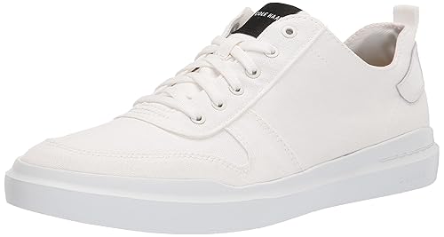 Cole Haan mens Grandpro Rally Canvas Court Sneaker, Optic White Canvas, 7.5 Wide US