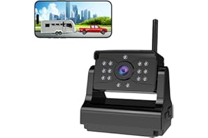 CASODA Newest Wireless Backup Camera, Super Strong Signal, Ultra Clear and Smooth Video, 100% Wireless, Strong Magnetic Rechargeable Rear View Wireless Backup Camera for Trailer,Truck,Camper,Pickup,RV etc.