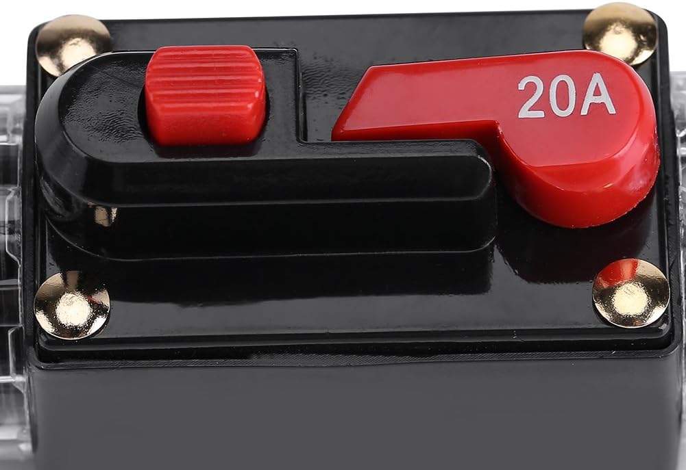 Zerodis DC 12V-24V Car Audio Inline Circuit Breaker Reset Holders Inverter for Stereo Switch System Protection (20A) - Image 4