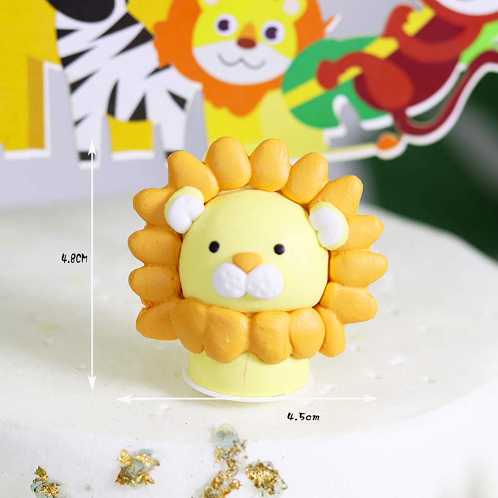 Specool Jungle Animal Cake Topper Diy Dessert Decoration De Gateau Joyeux Anniversaire Topper Decoration De Gateau Pour Garcon Fille Enfant Anniversaire Safari Animal Jungle Theme Parti Fournitures Decorations Et Accessoires De Fetes
