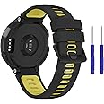 AK Silicone Watch Band Compatible with Garmin Forerunner 735XT / 235/235 Lite Soft Replacement Strap with Metal Buckle for 735xt/220/230/235/620/630