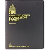 Dome 600 Bookkeeping Record, Brown Vinyl Cover, 128 Pages, 8 1/2 x 11 Pages