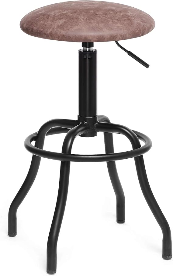 SONGMICS Barhocker, höhenverstellbarer Barstuhl, 360° Drehstuhl