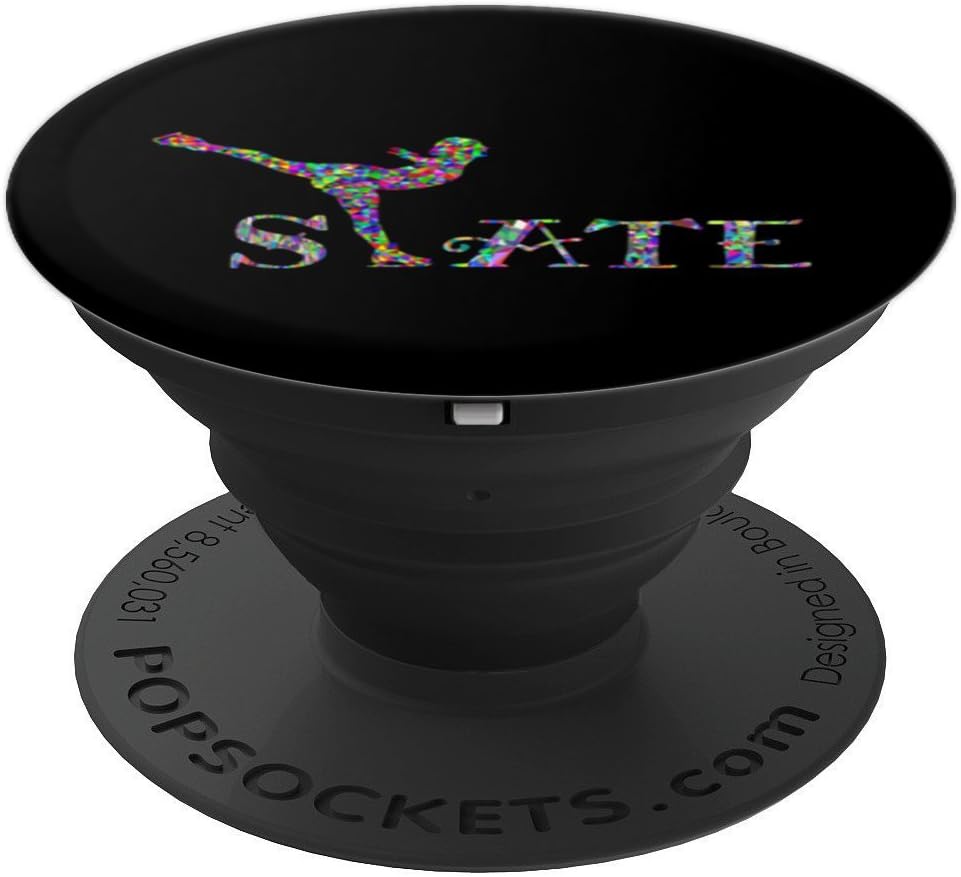 Figure Skater Gift for Girl Women Ice Skate Figure skating PopSockets Grip and Stand for Phones and Tablets
